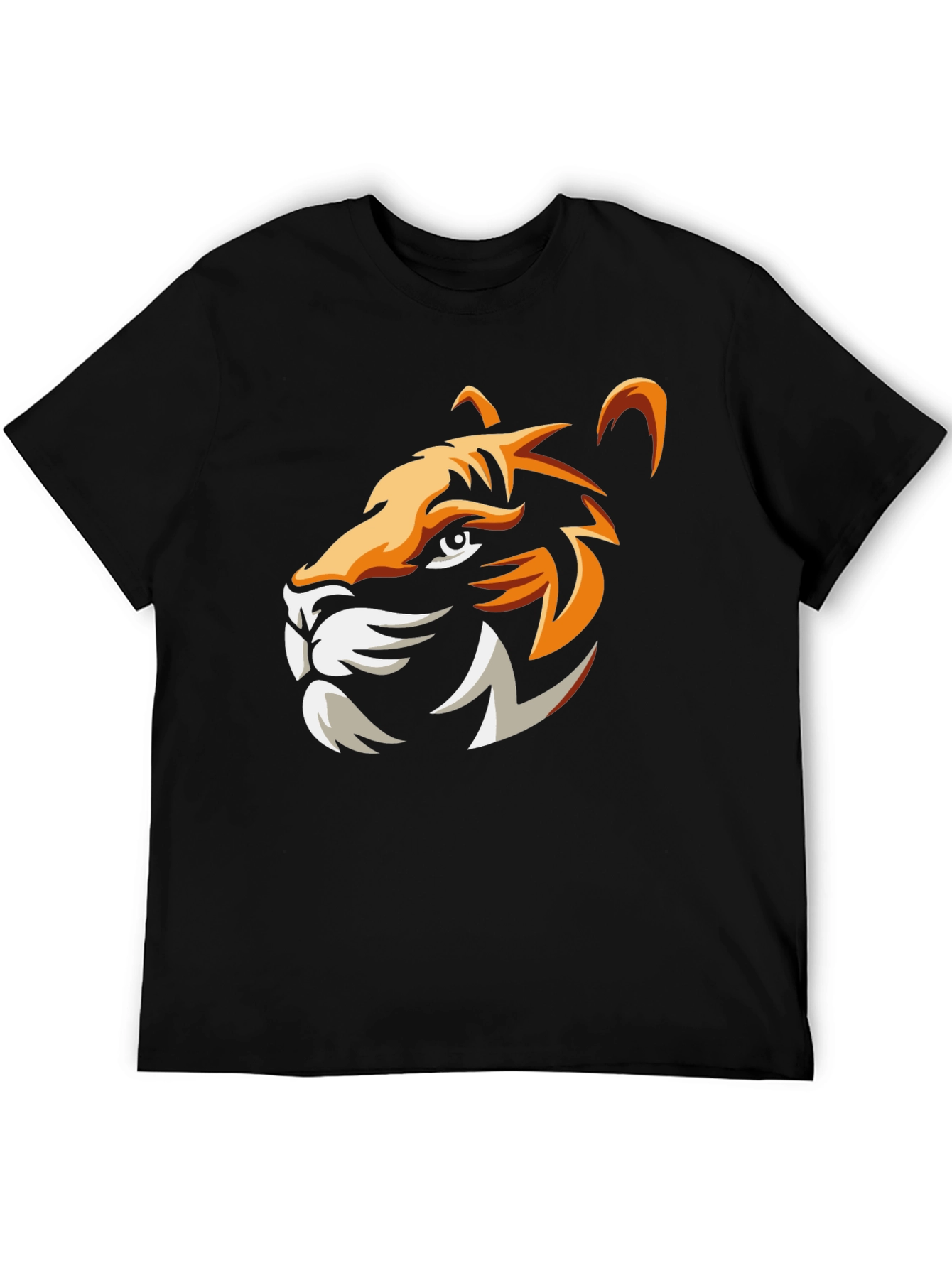 Tiger Graphic Black T-Shirt - Stylish Mens Tee
