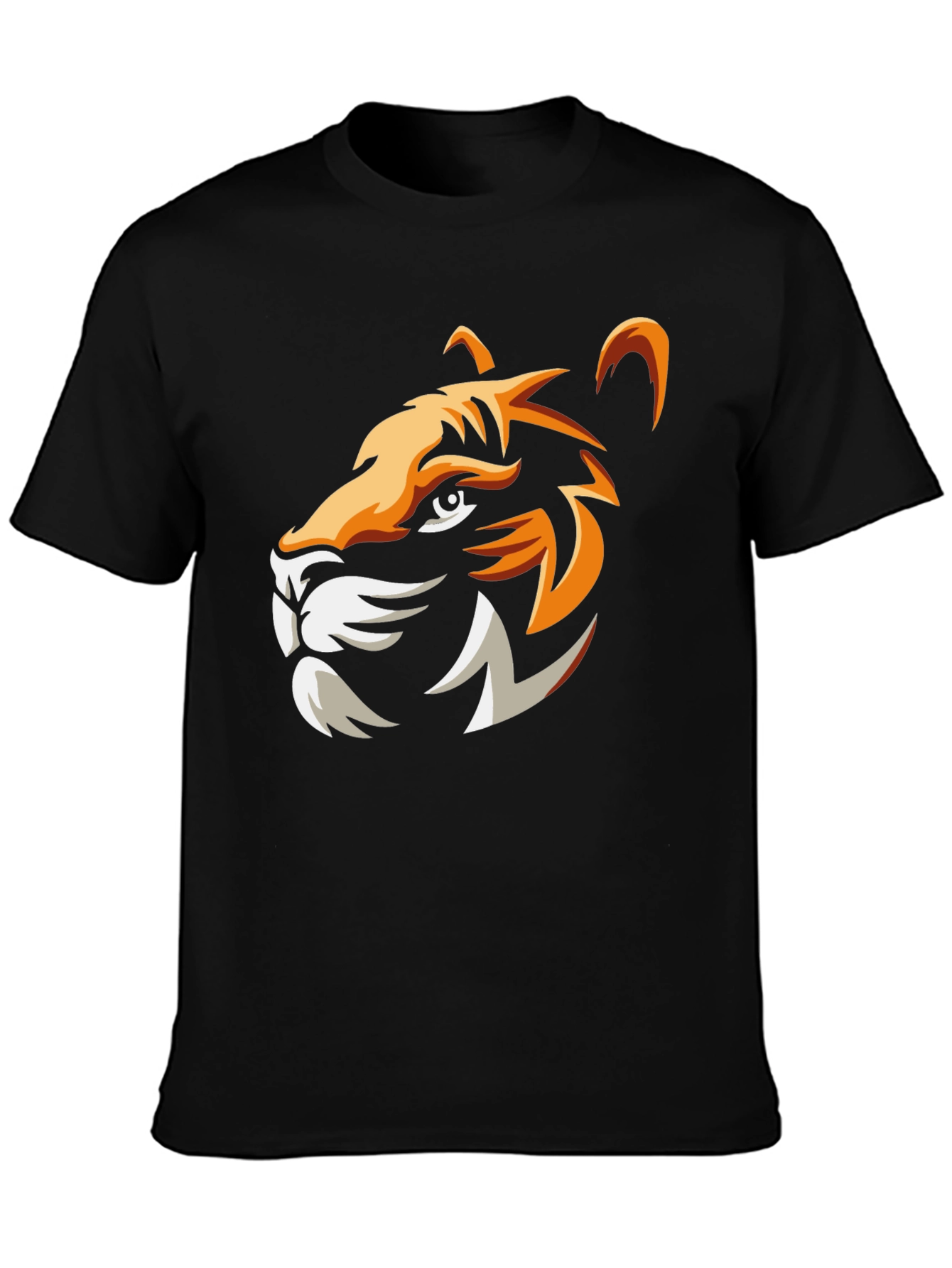 Tiger Graphic Black T-Shirt - Stylish Mens Tee