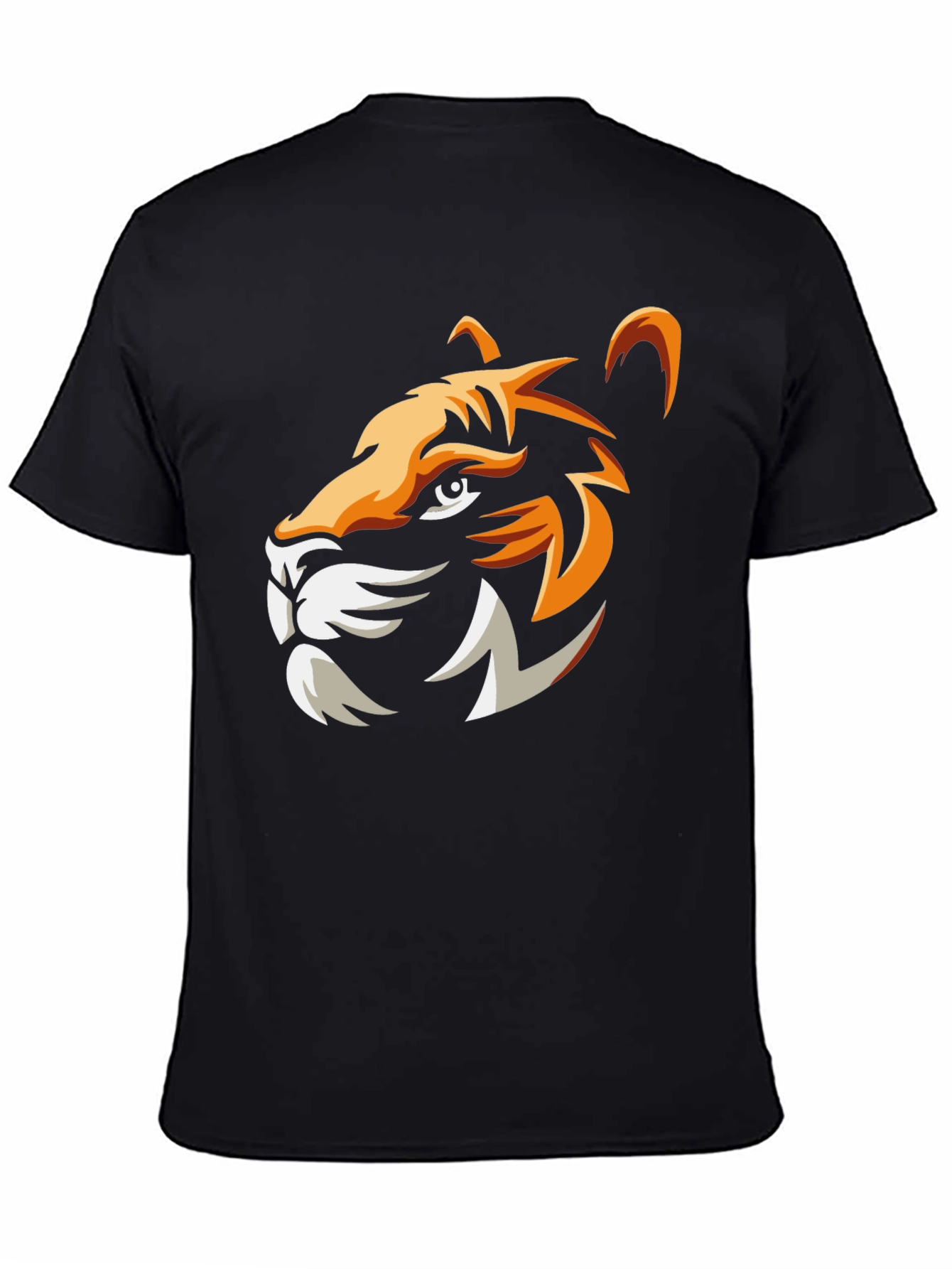 Tiger Graphic Black T-Shirt - Stylish Mens Tee