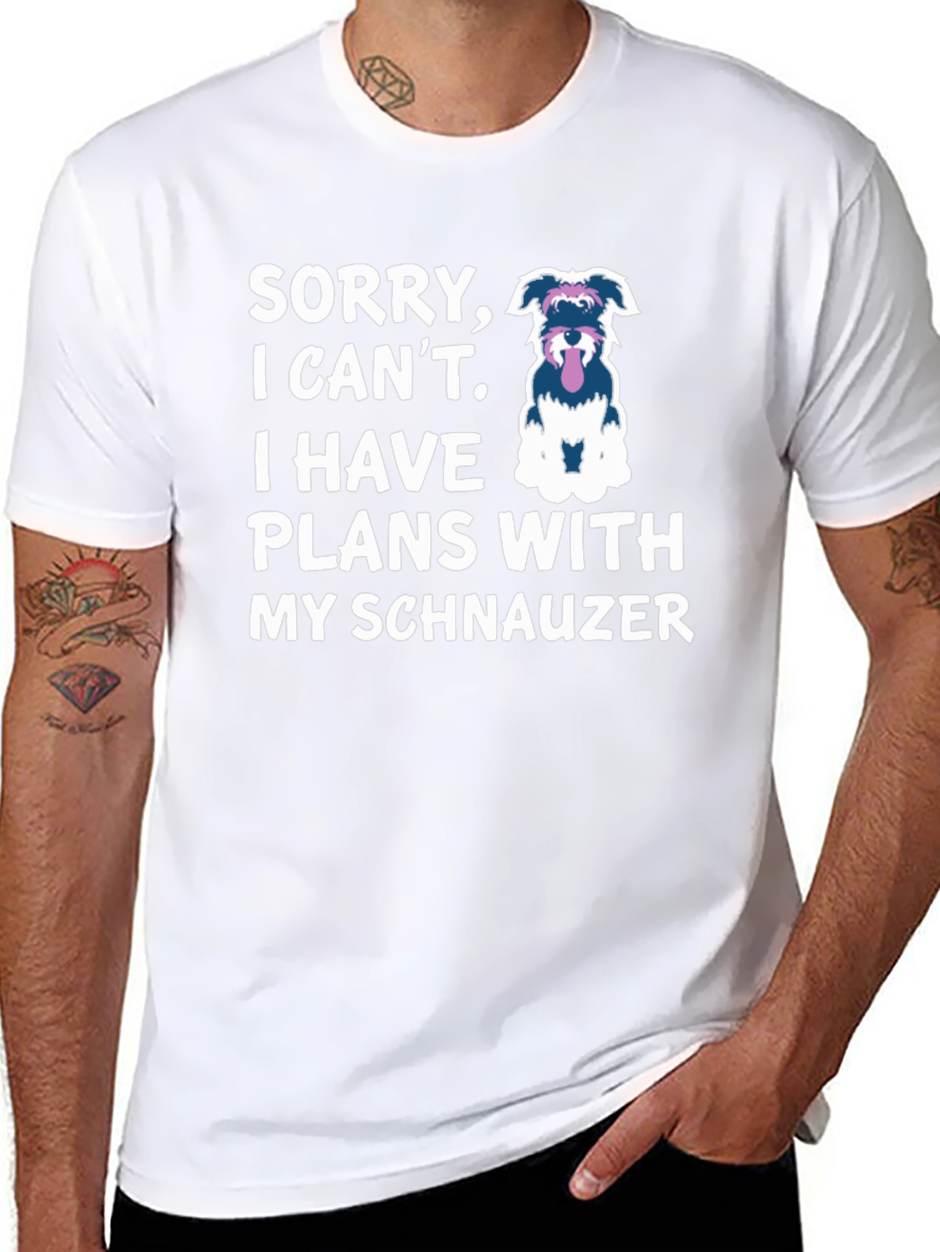 Schnauzer Plans T-Shirt Dog Lover Tee