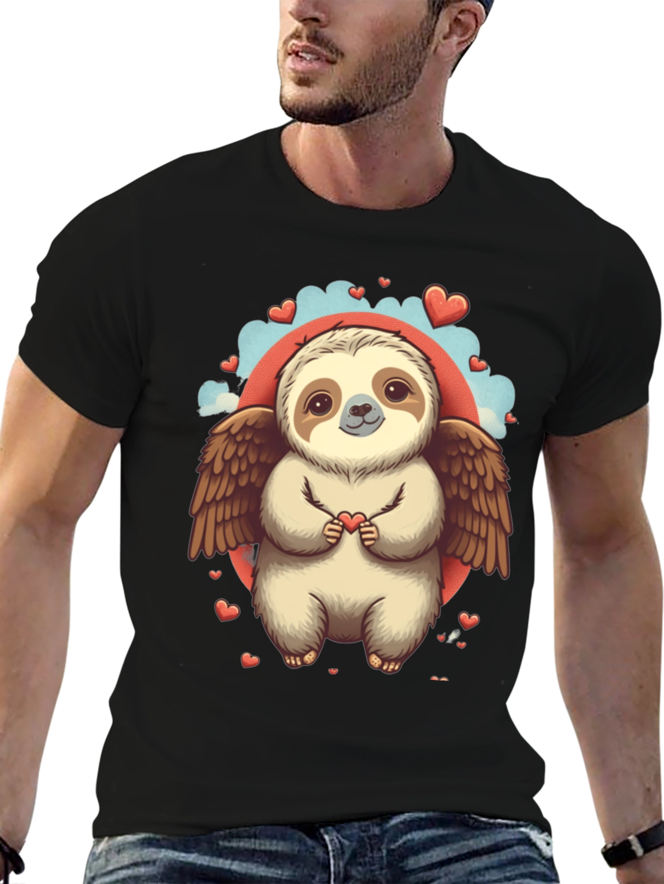 Sloth Angel Valentines Day T-Shirt