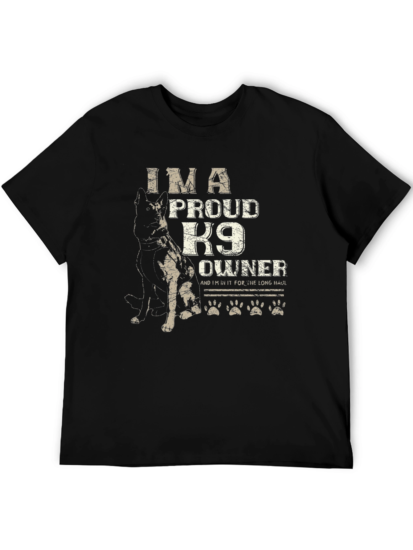 Im A Proud K9 Owner Black T-Shirt