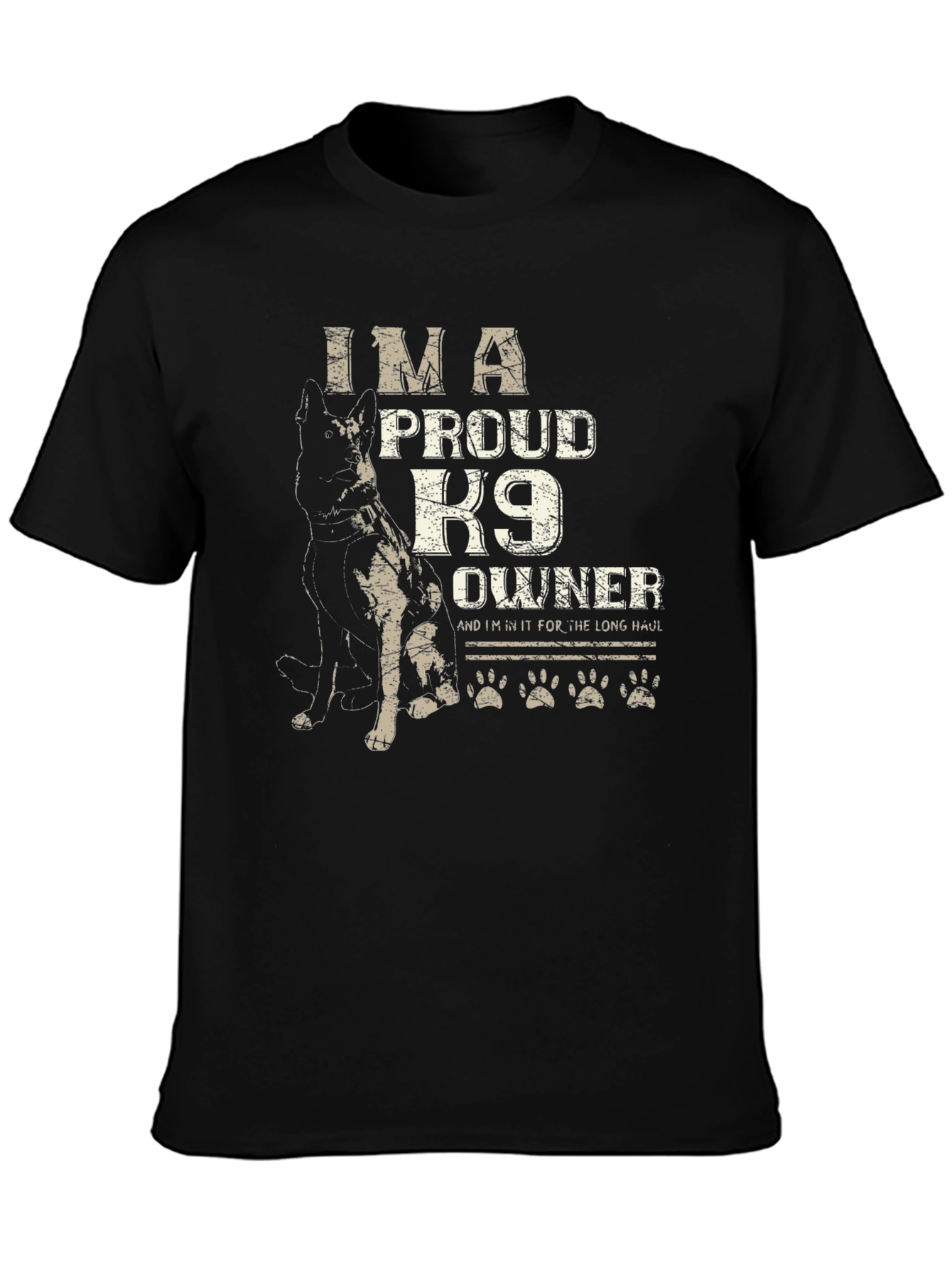 Im A Proud K9 Owner Black T-Shirt