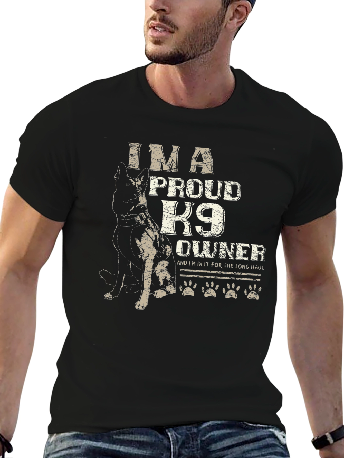 Im A Proud K9 Owner Black T-Shirt