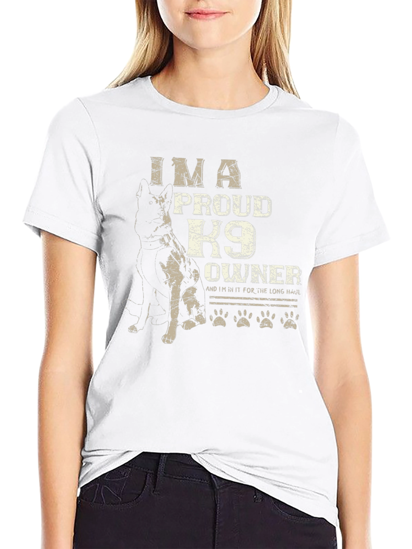 Im A Proud K9 Owner Black T-Shirt