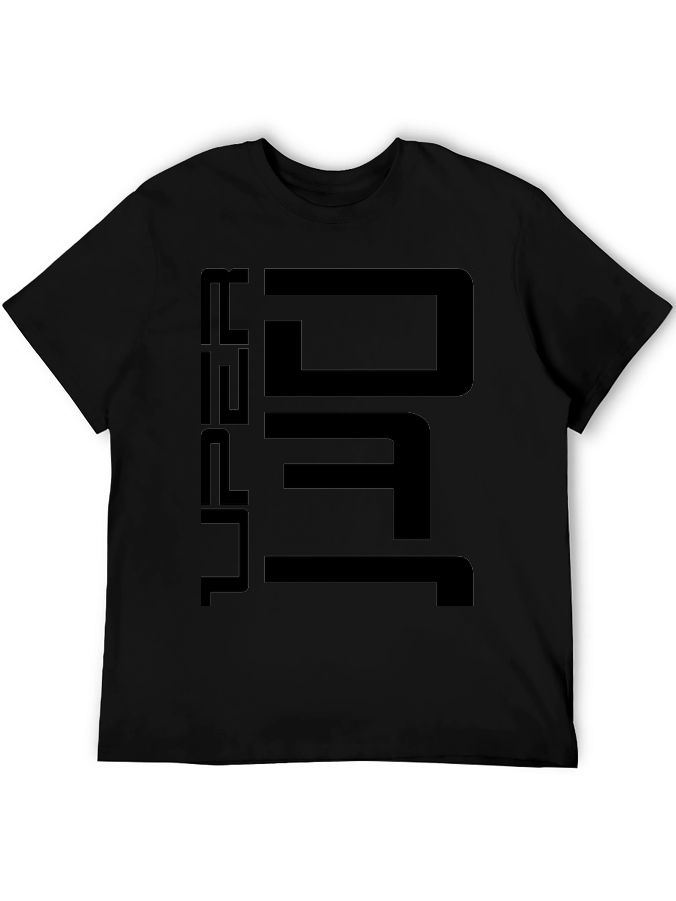 Super DJ Black Graphic Tee - Modern Design