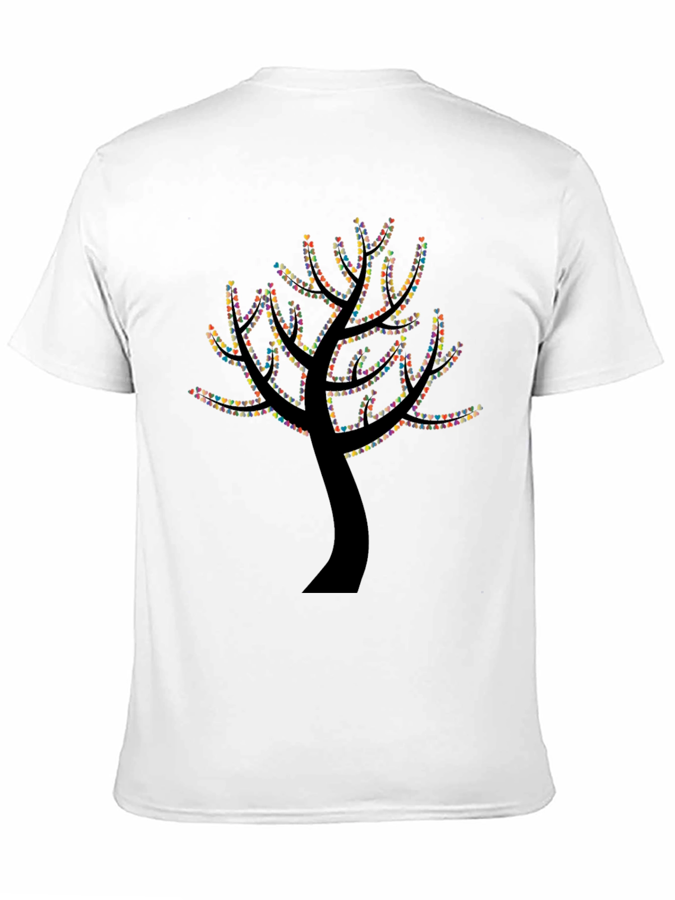 Heart Tree Graphic Tee - Black Cotton Comfort