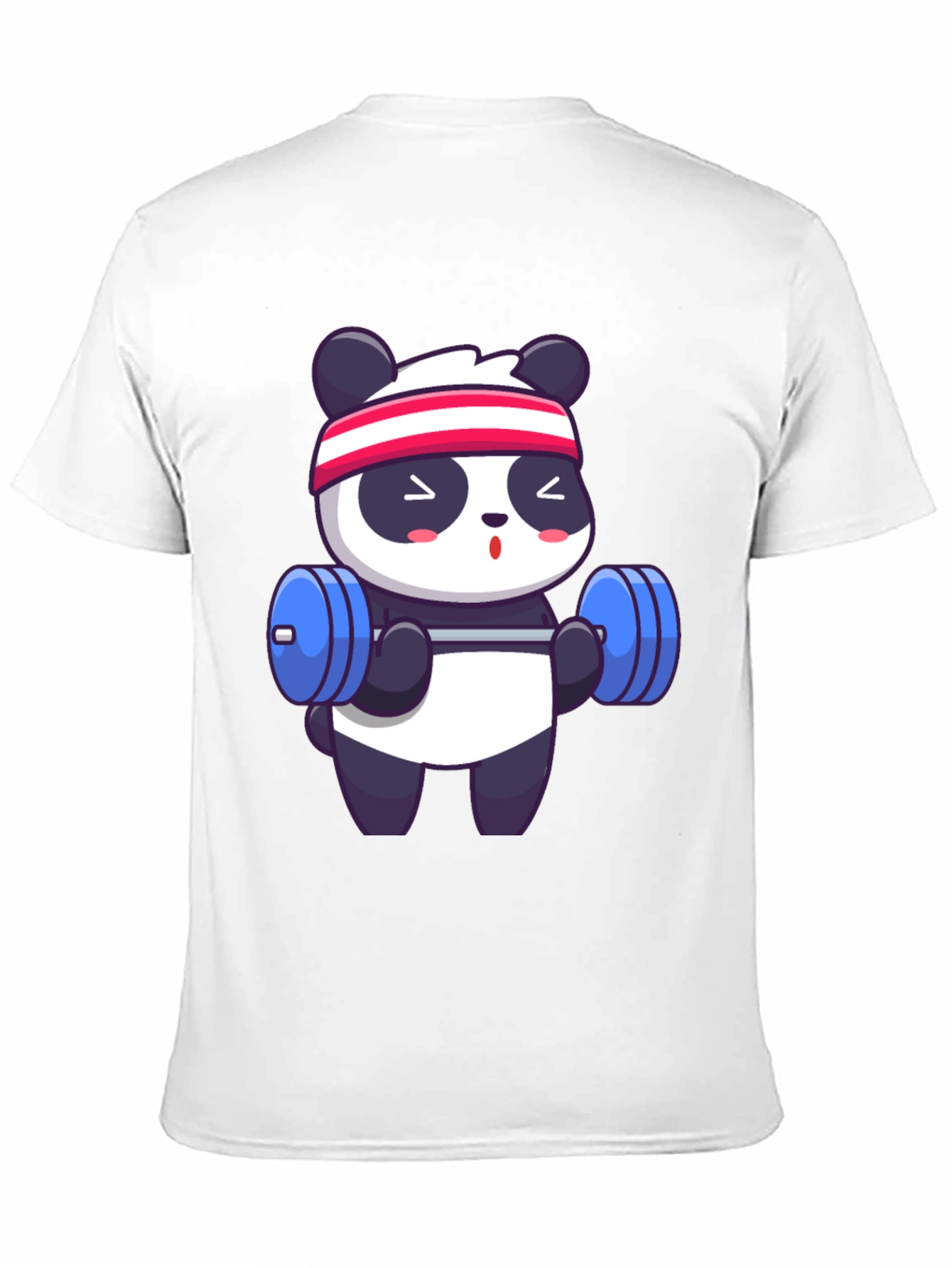 Cute Panda Gym T-Shirt - Black
