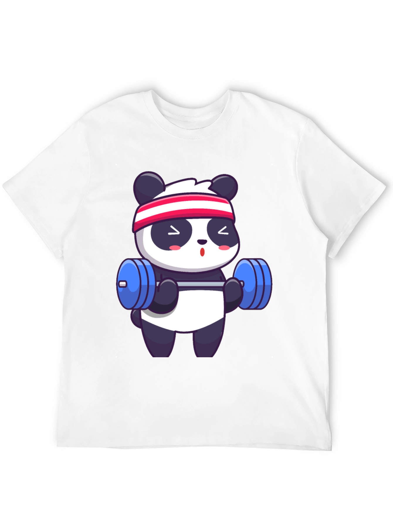 Cute Panda Gym T-Shirt - Black