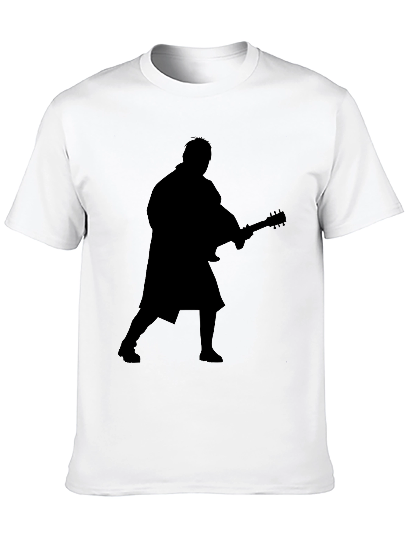Silhouette Guitar Player Black T-Shirt