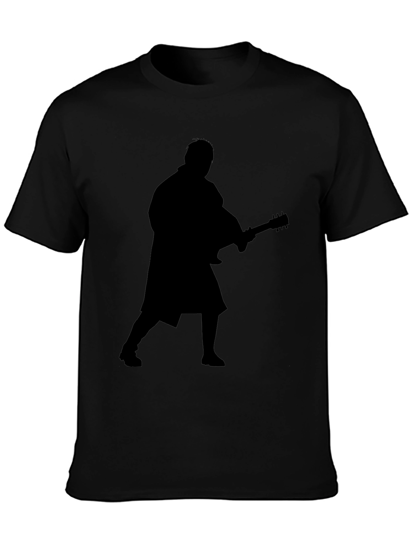 Silhouette Guitar Player Black T-Shirt