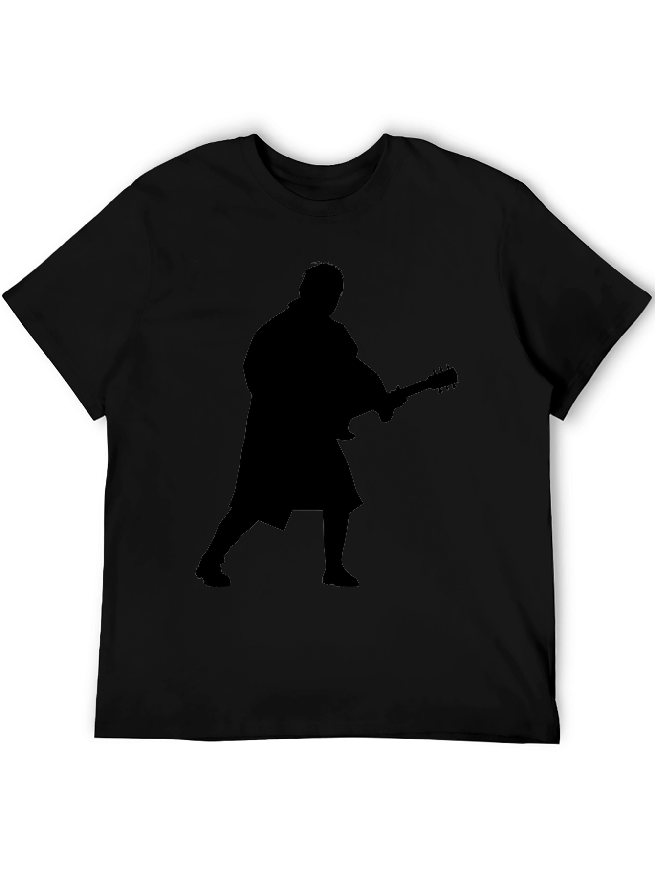 Silhouette Guitar Player Black T-Shirt