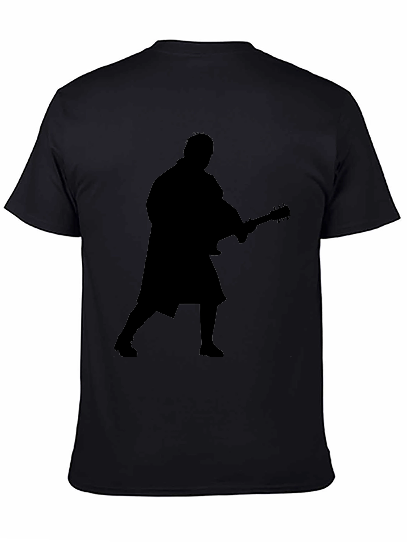 Silhouette Guitar Player Black T-Shirt