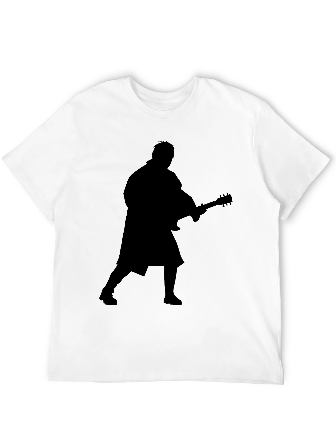 Silhouette Guitar Player Black T-Shirt