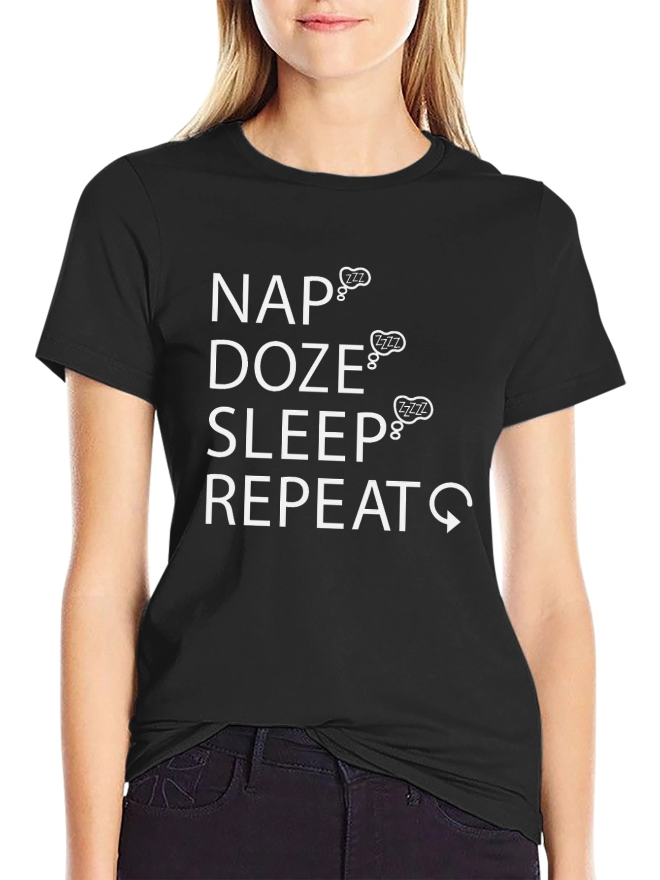 Nap Doze Sleep Repeat Graphic T-Shirt