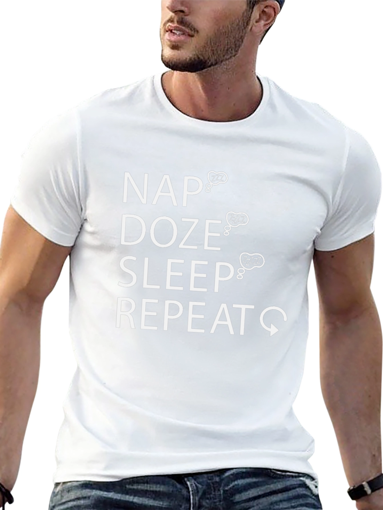 Nap Doze Sleep Repeat Graphic T-Shirt