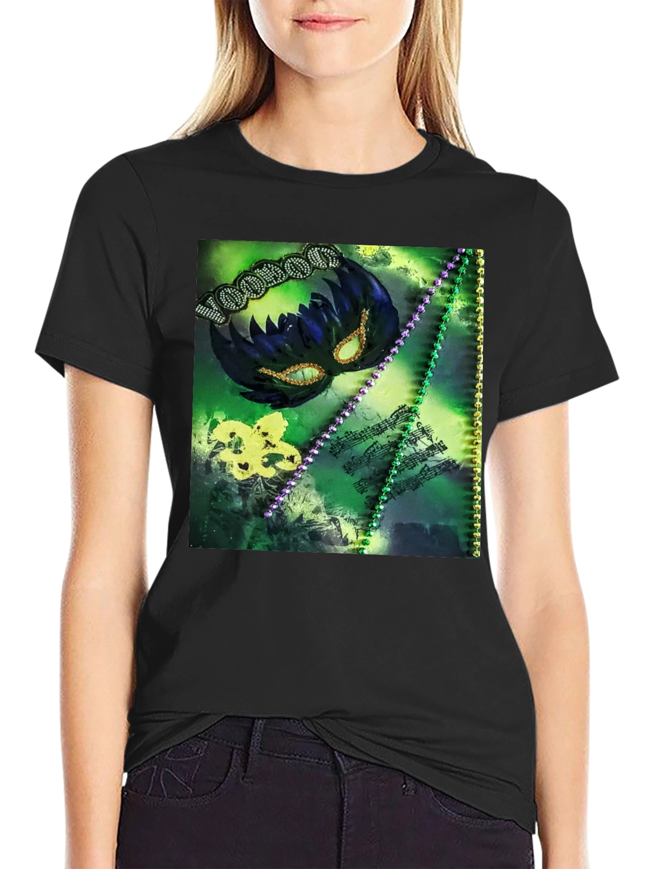 Mardi Gras Theme Graphic Tee