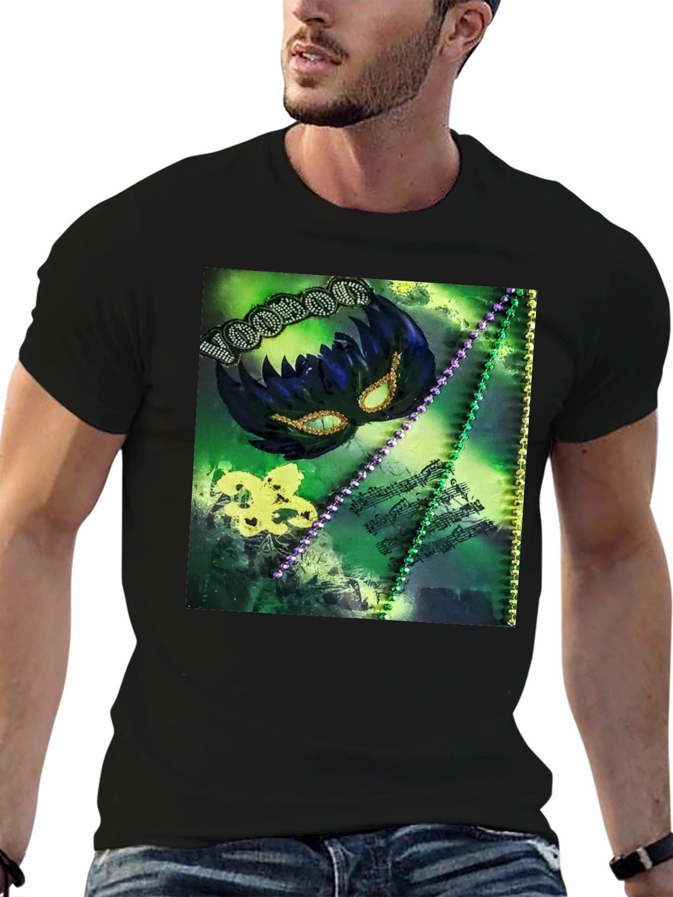 Mardi Gras Theme Graphic Tee