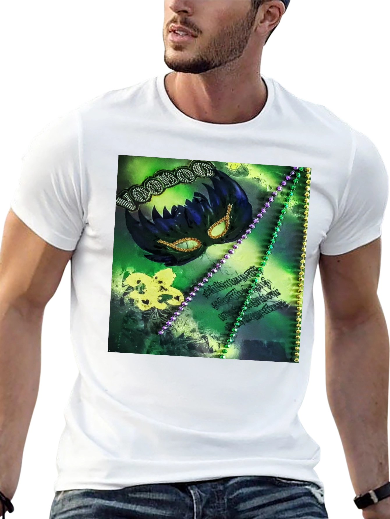 Mardi Gras Theme Graphic Tee