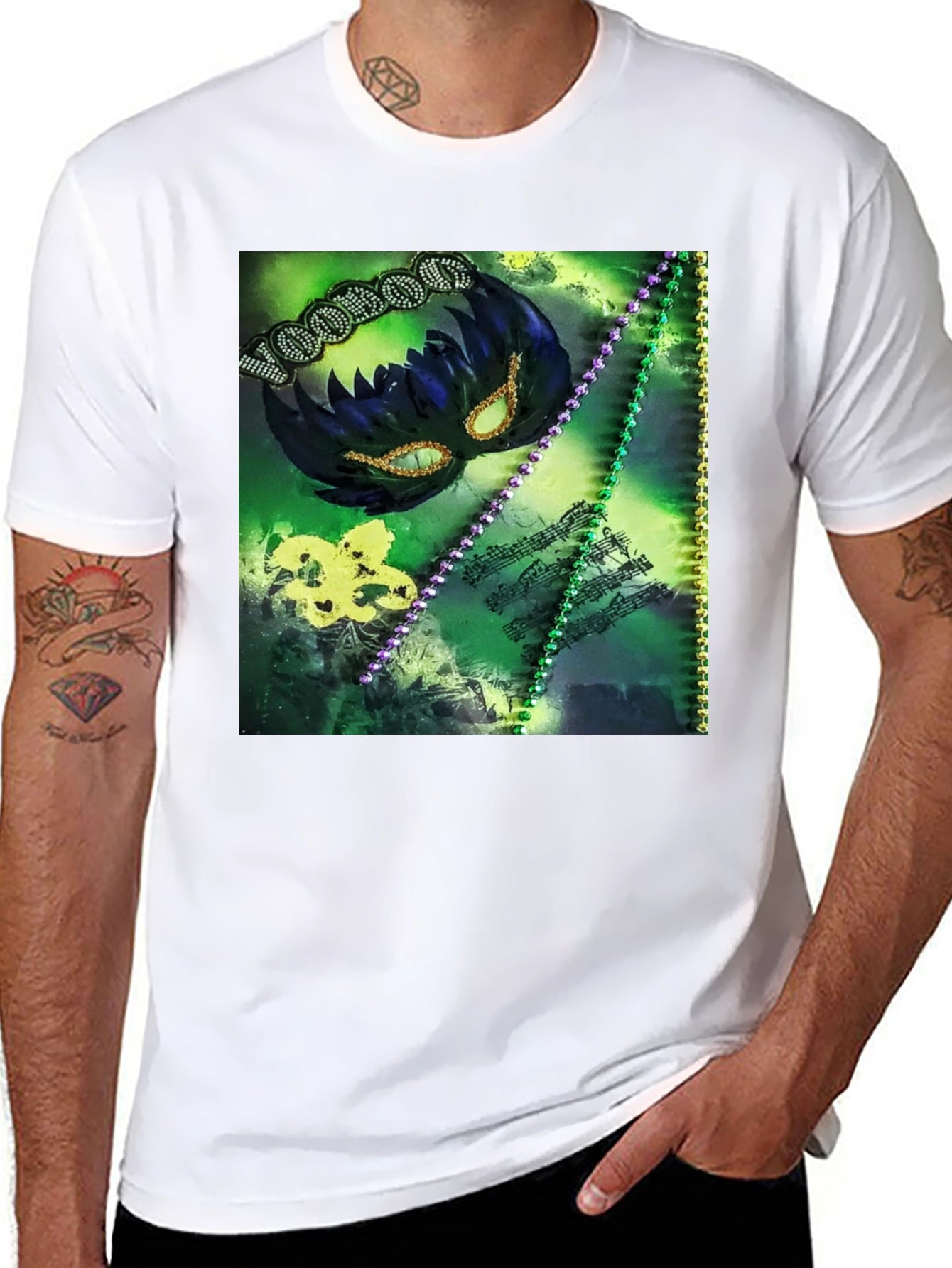 Mardi Gras Theme Graphic Tee