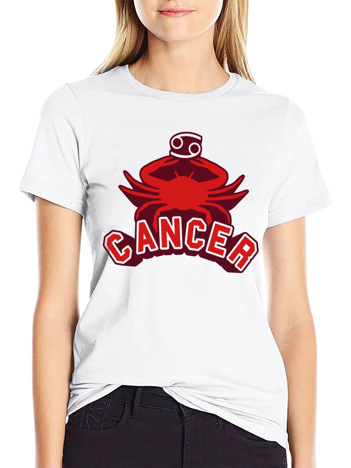 Cancer Zodiac T-Shirt: Red Graphic Tee