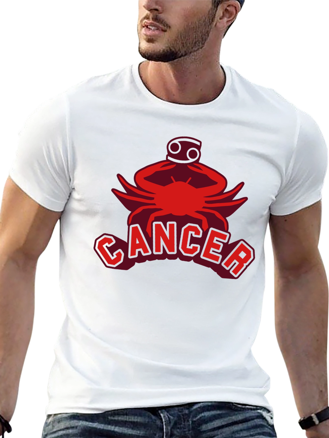 Cancer Zodiac T-Shirt: Red Graphic Tee