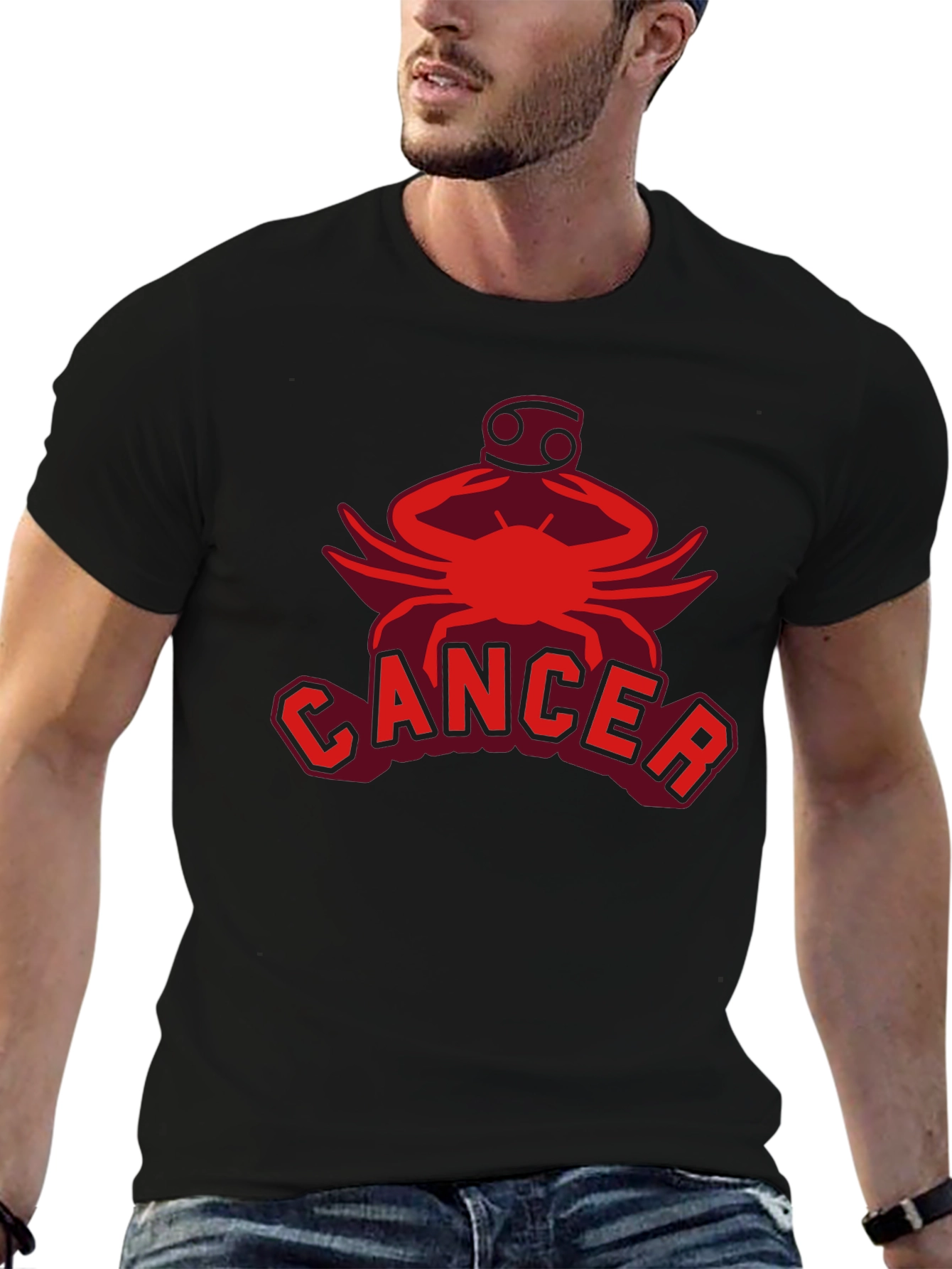 Cancer Zodiac T-Shirt: Red Graphic Tee