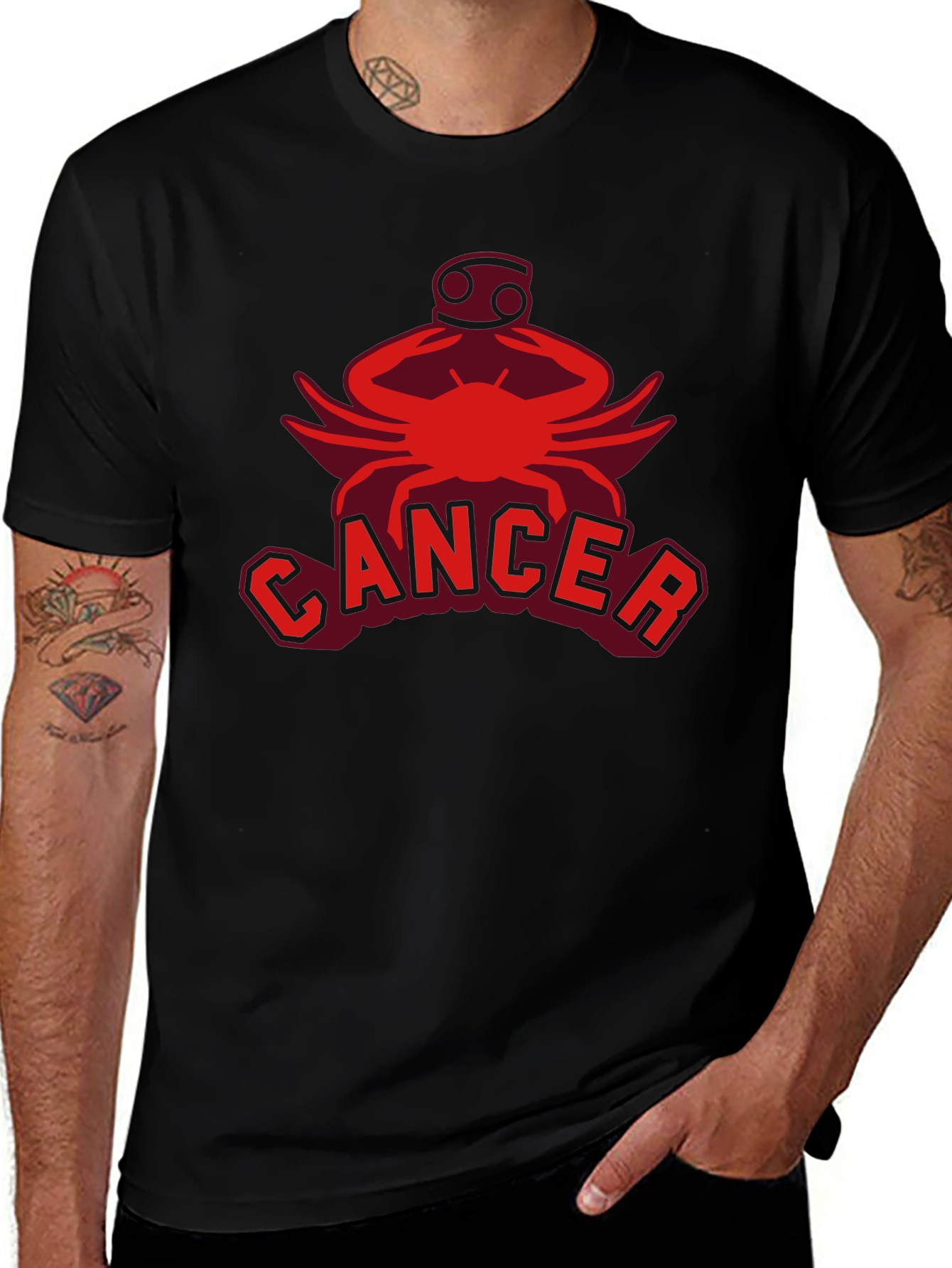 Cancer Zodiac T-Shirt: Red Graphic Tee