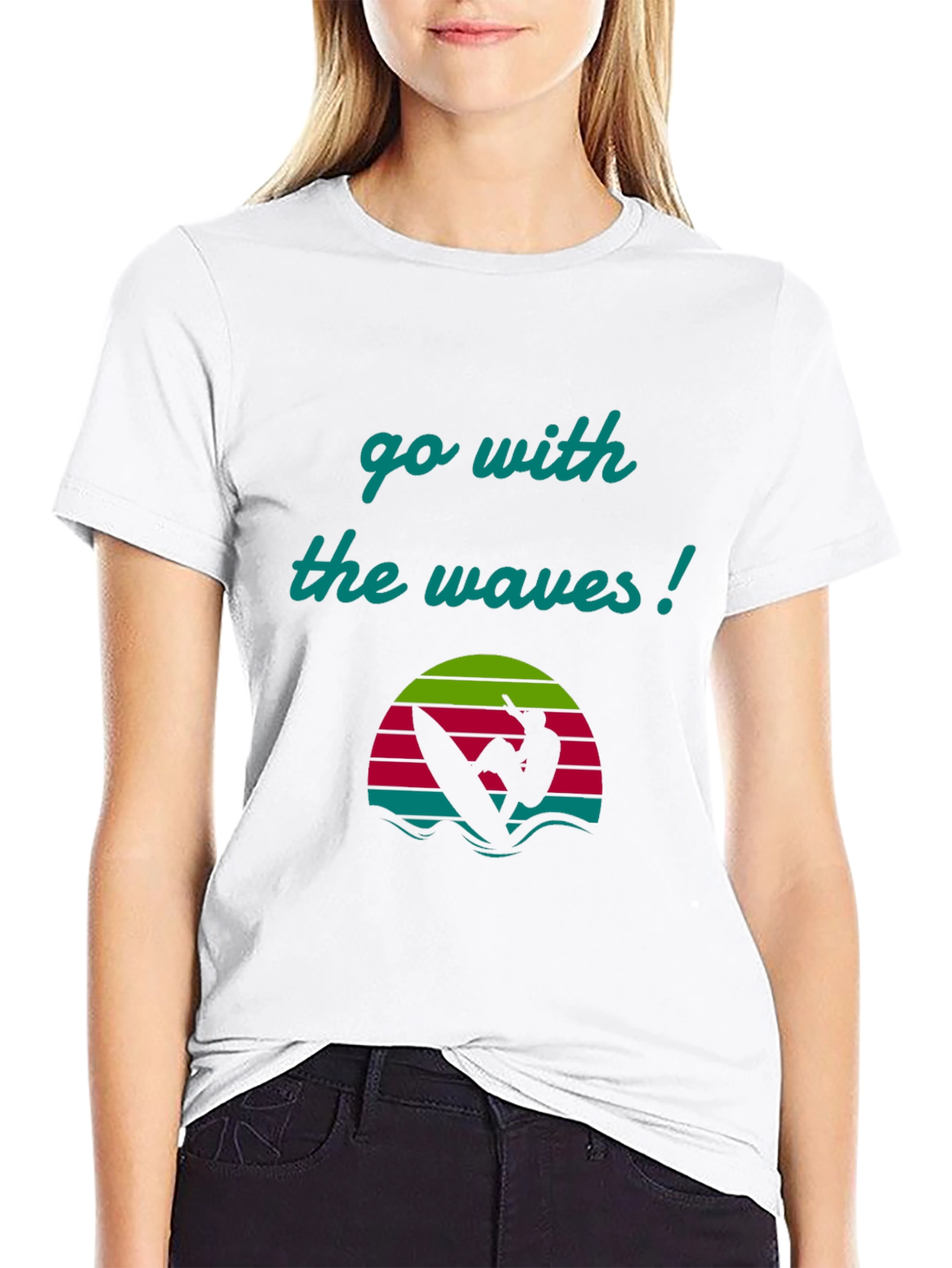Go With The Waves Graphic Tee