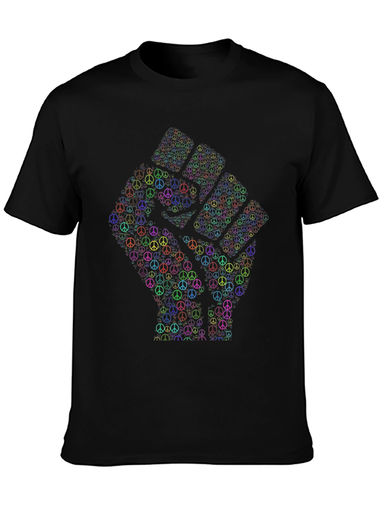 Peace Sign Fist Graphic T-Shirt