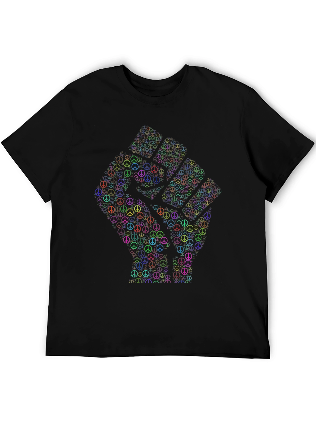 Peace Sign Fist Graphic T-Shirt