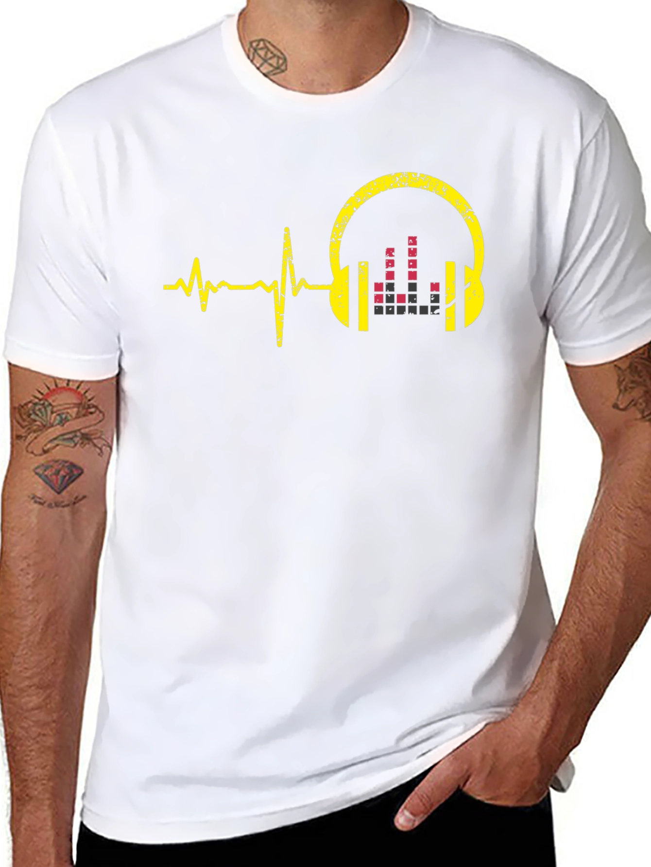 Music Vibe Tee: Hearbeat Headphone Graphic T-Shirt