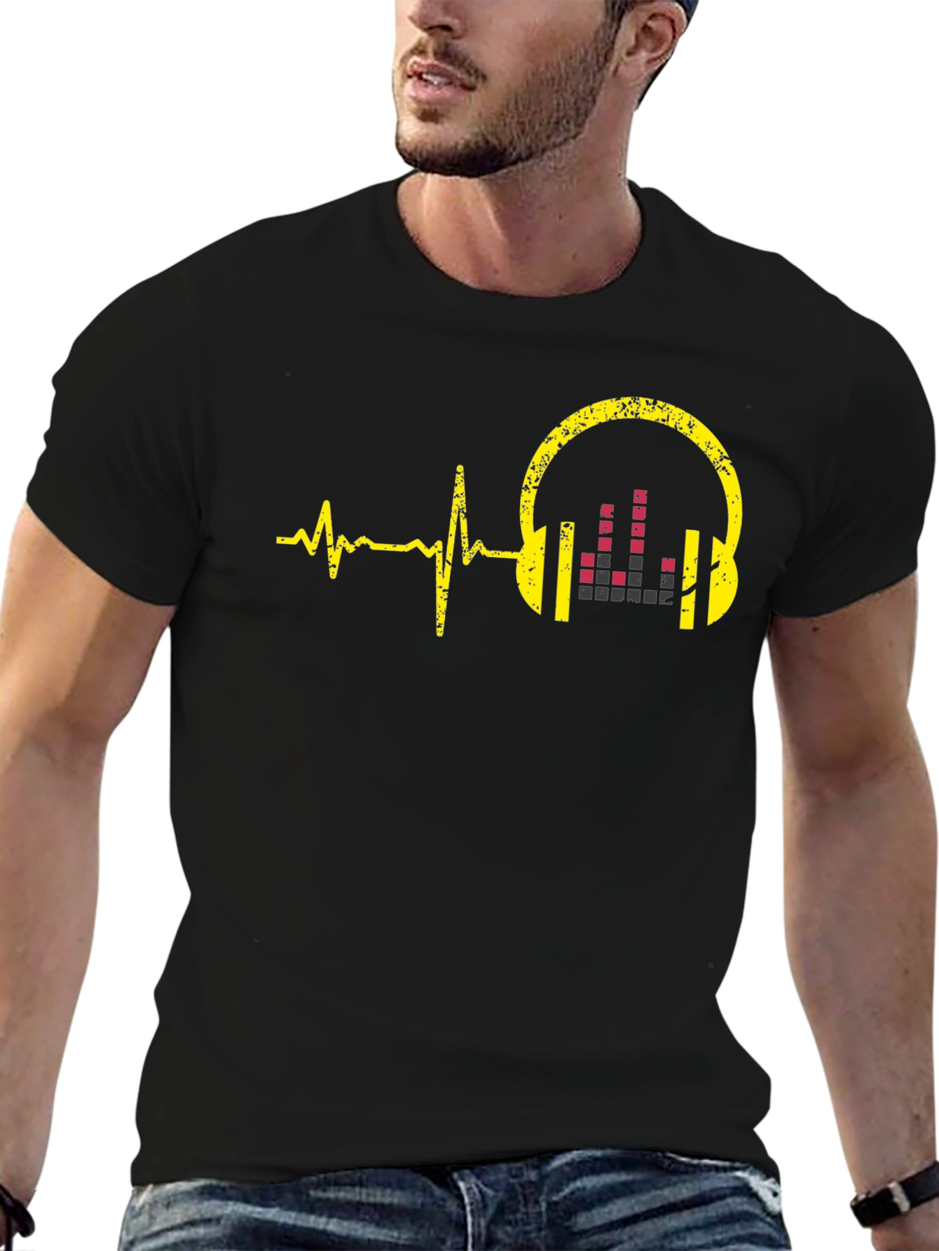 Music Vibe Tee: Hearbeat Headphone Graphic T-Shirt