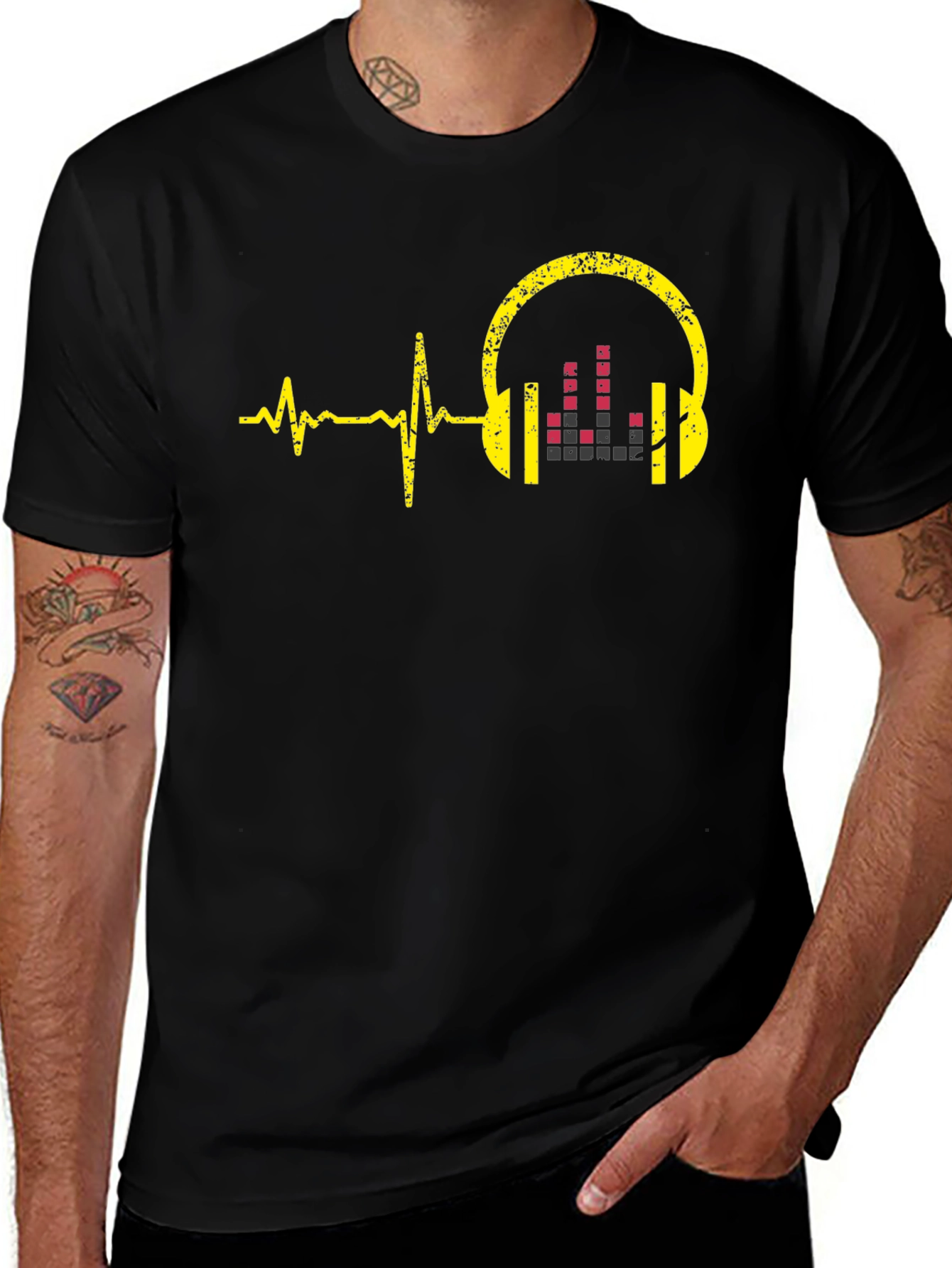 Music Vibe Tee: Hearbeat Headphone Graphic T-Shirt
