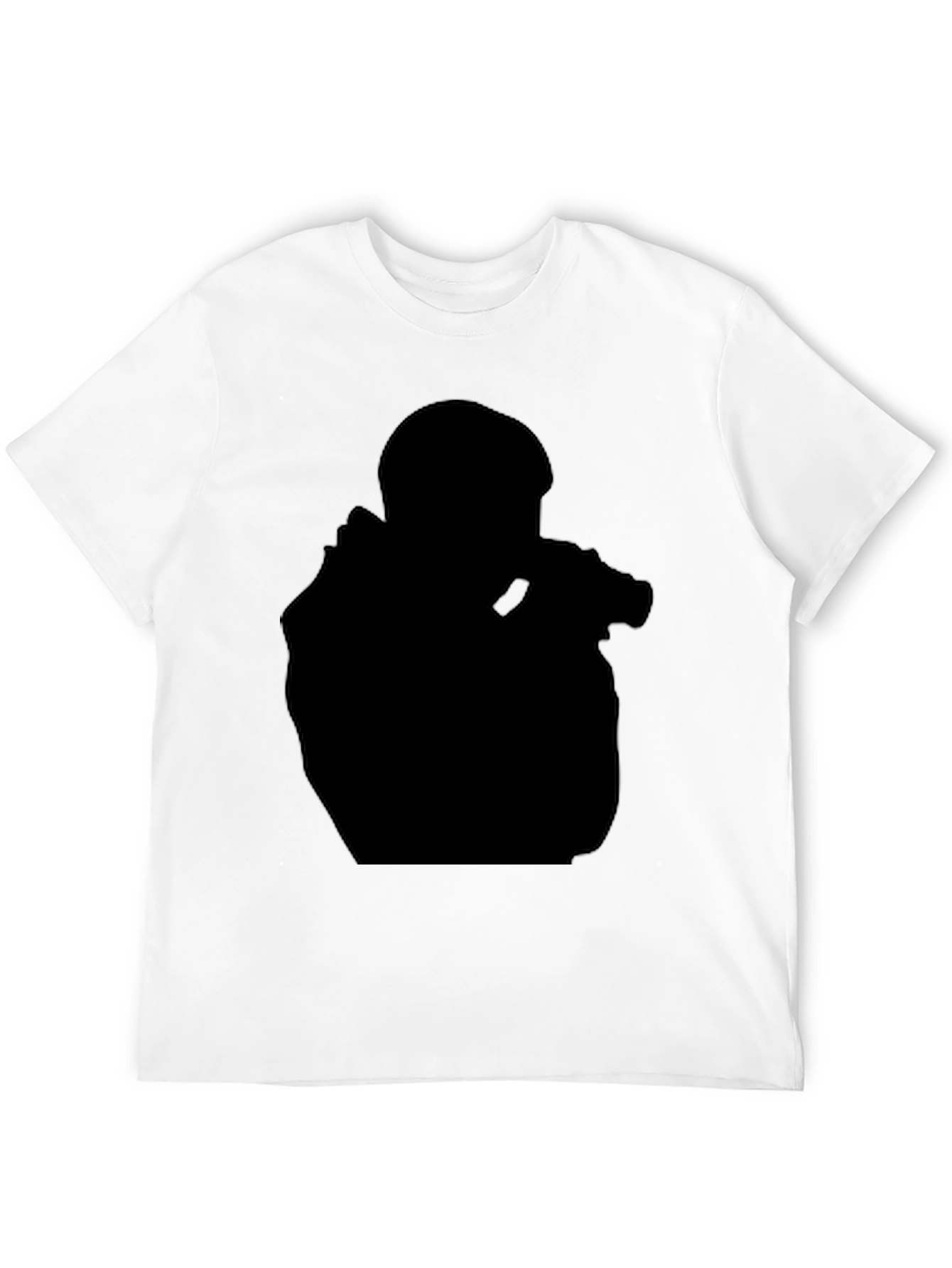 Black Graphic Tee - Silhouette Design