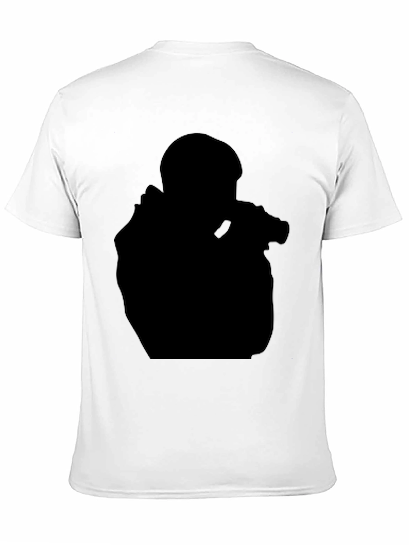 Black Graphic Tee - Silhouette Design