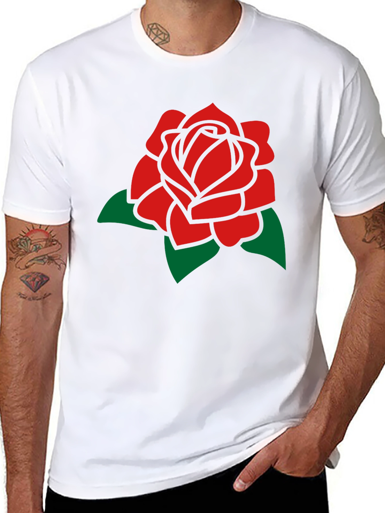 Rose Graphic T-Shirt - Black