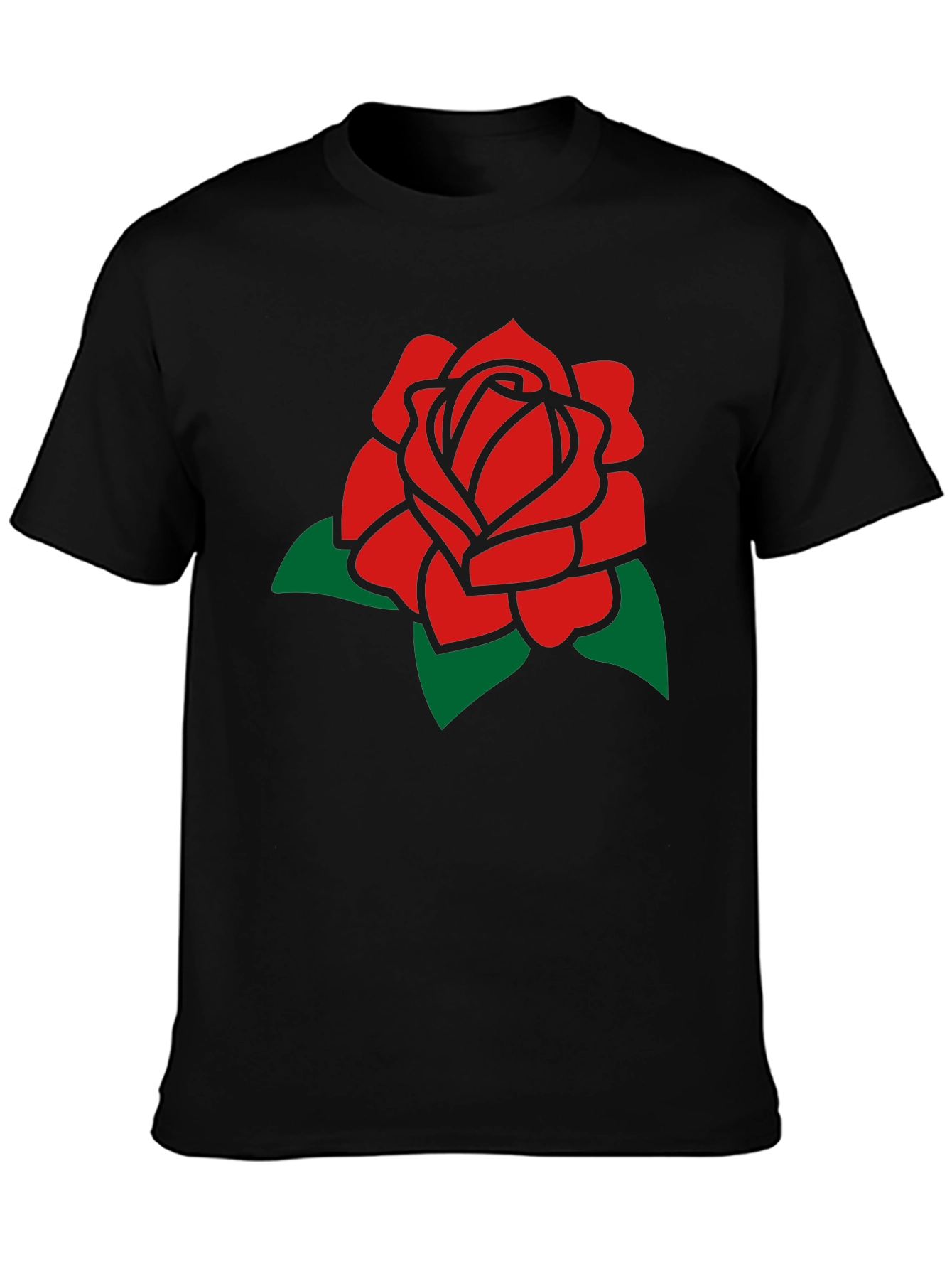 Rose Graphic T-Shirt - Black