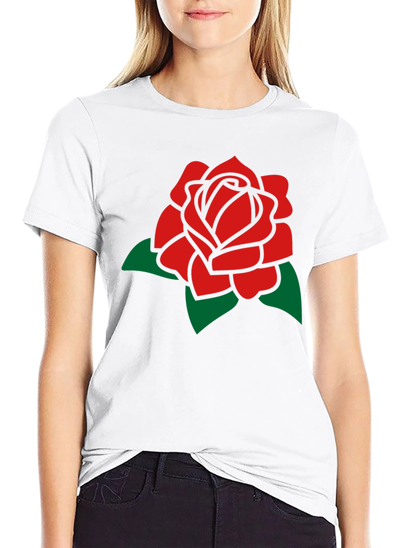 Rose Graphic T-Shirt - Black