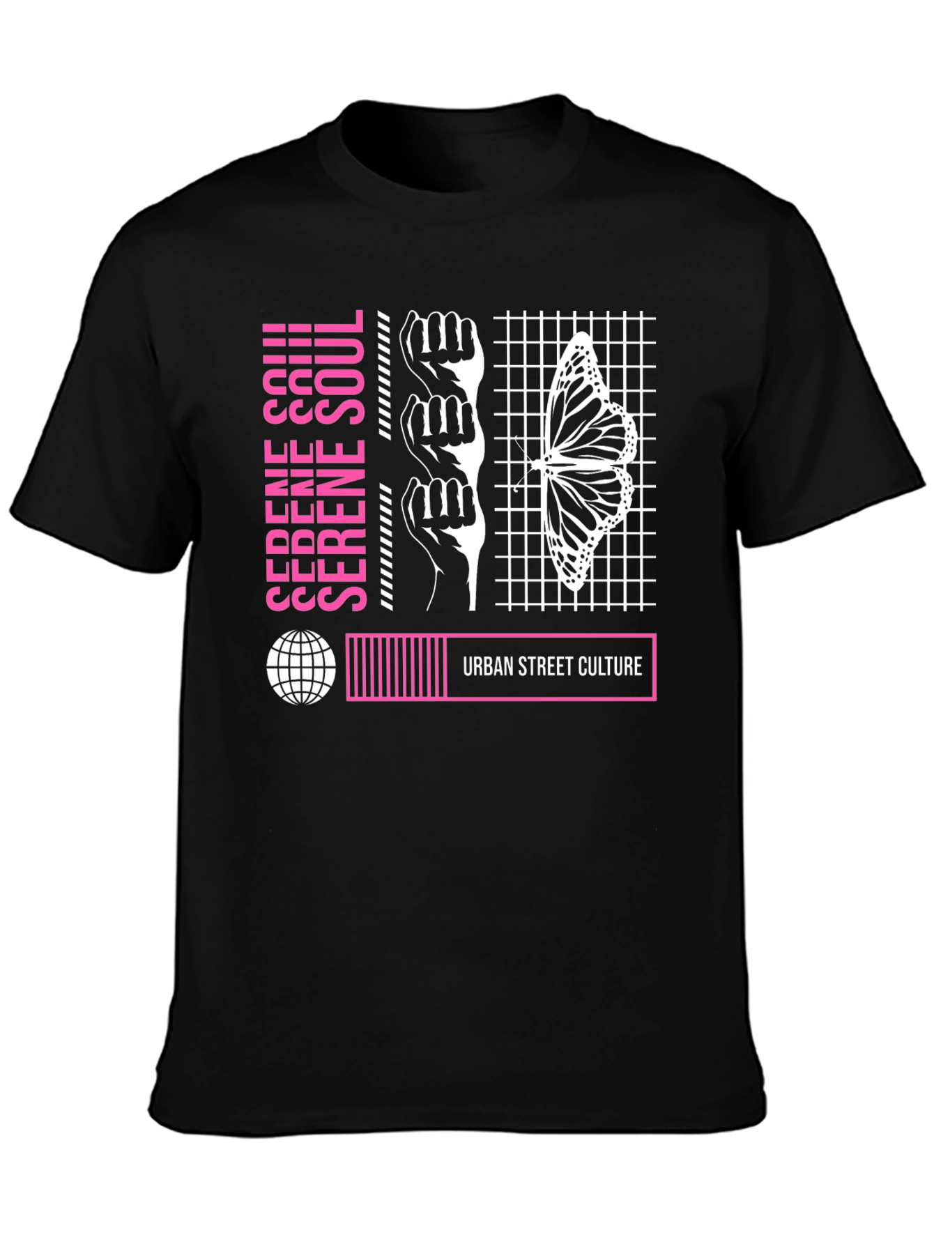 Serene Soul Urban Street Culture Graphic T-Shirt