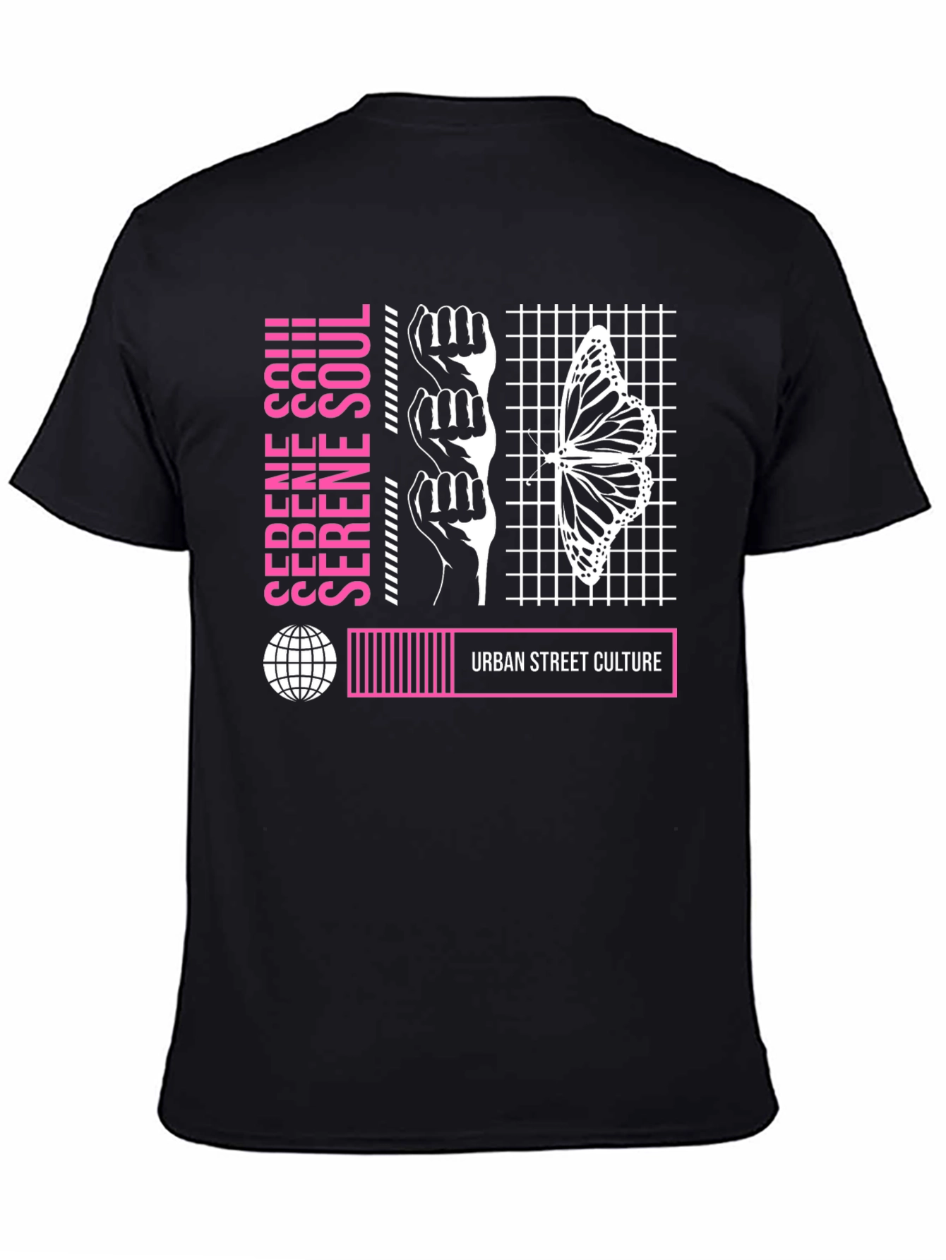 Serene Soul Urban Street Culture Graphic T-Shirt