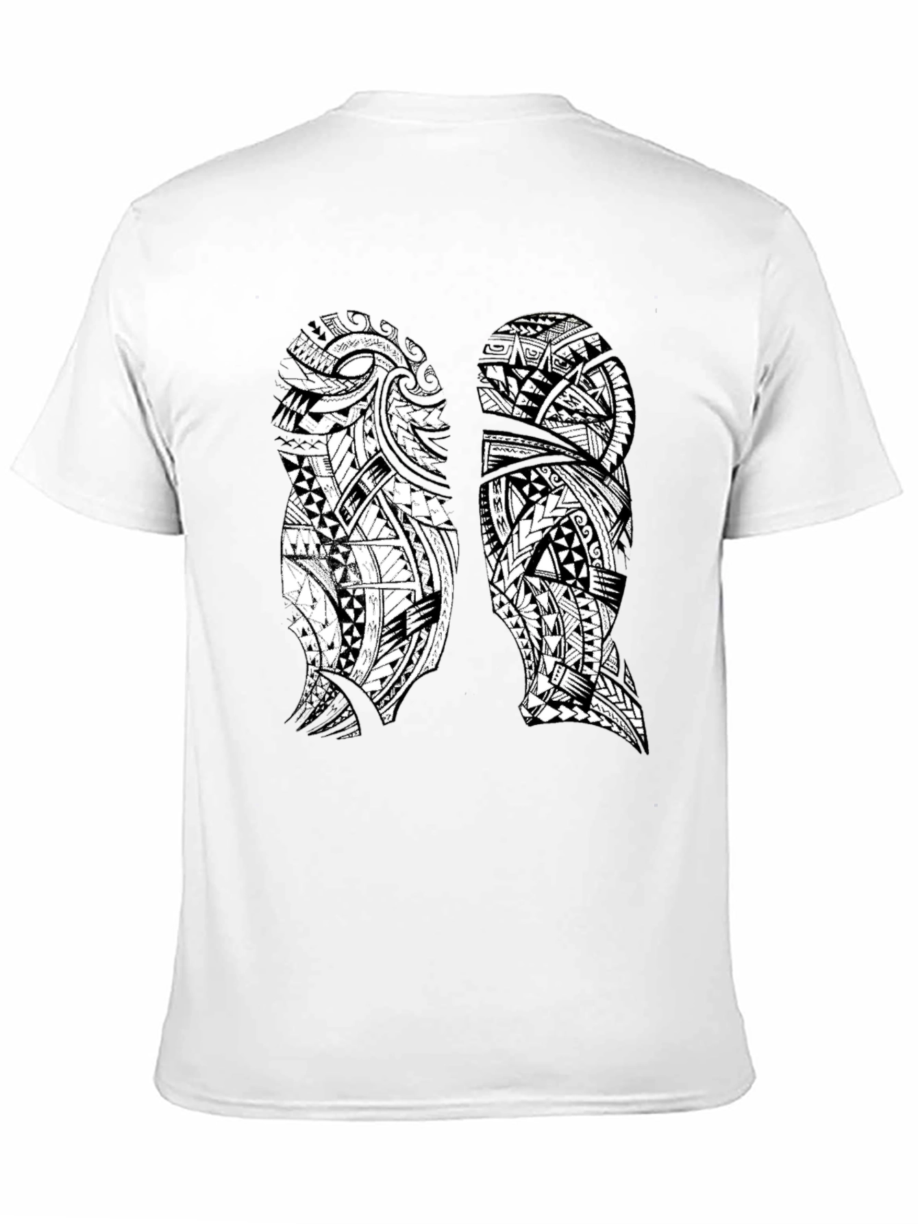Tribal Lung Print Black T-Shirt