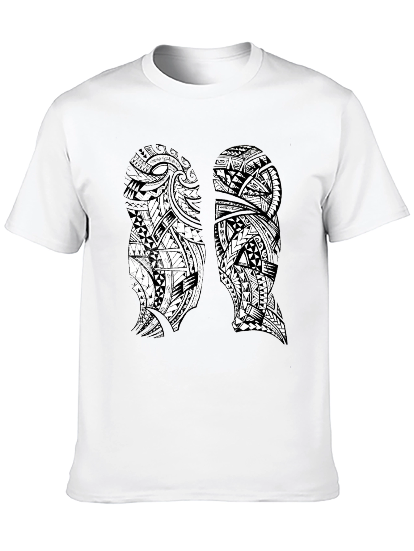 Tribal Lung Print Black T-Shirt