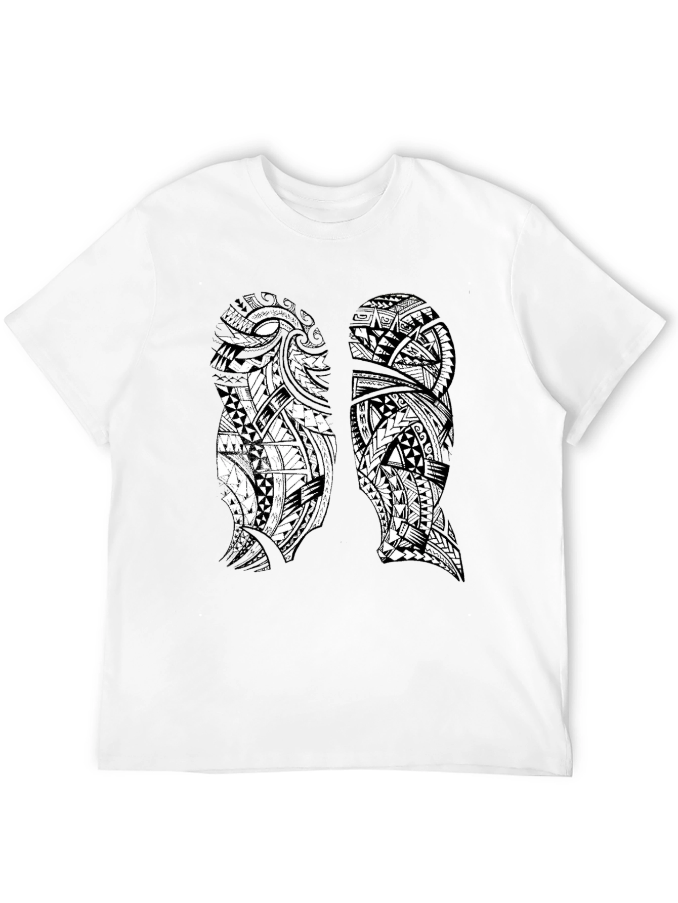 Tribal Lung Print Black T-Shirt