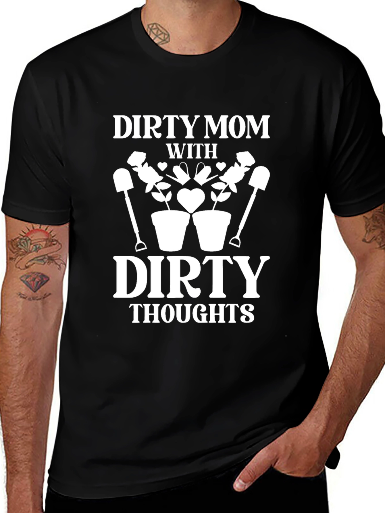 Dirty Mom Thoughts Graphic Novelty T-Shirt