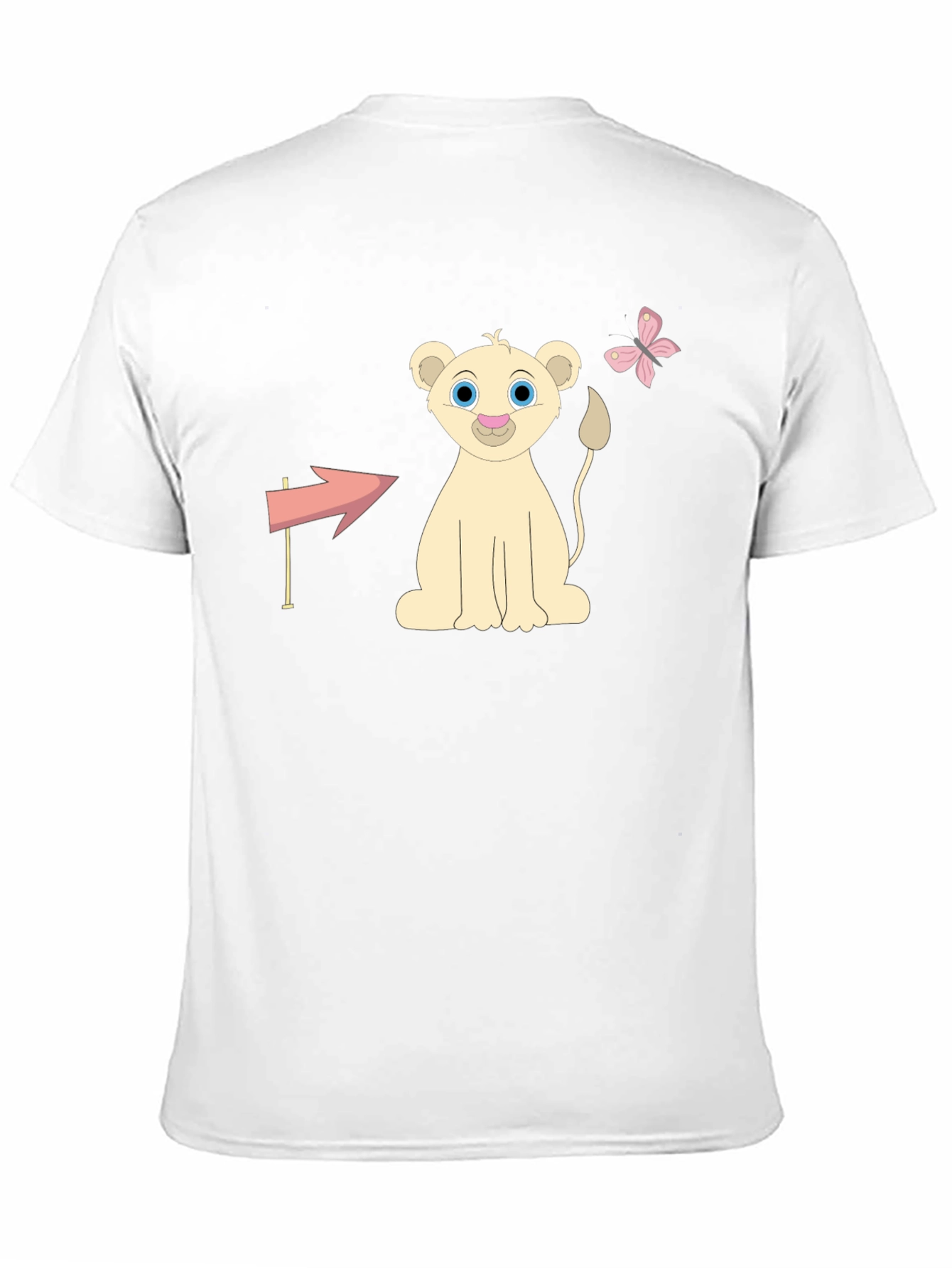 Cute Lion Cub Graphic Tee - Unisex Black T-Shirt