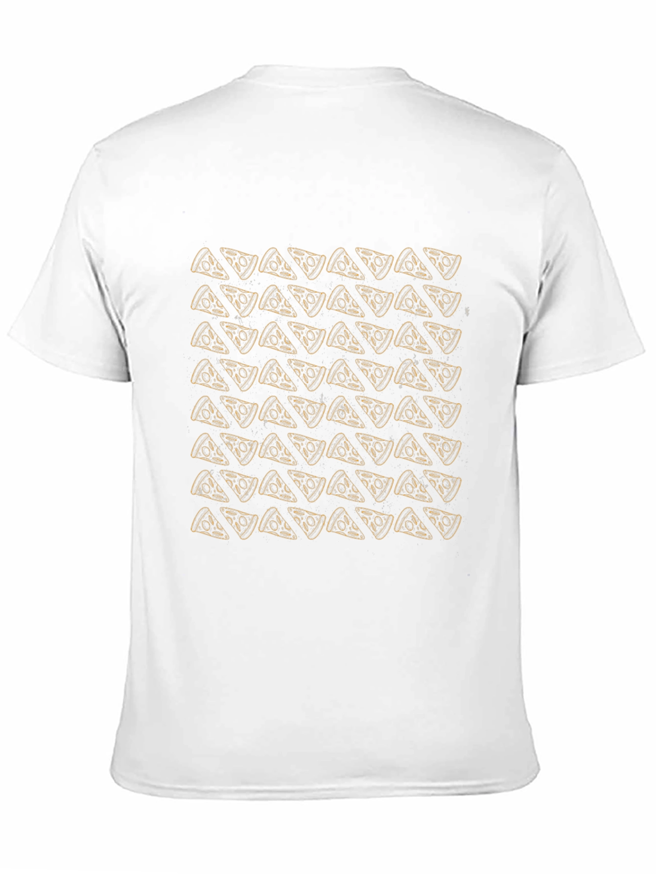 Pizza Pattern T-Shirt - Black Casual