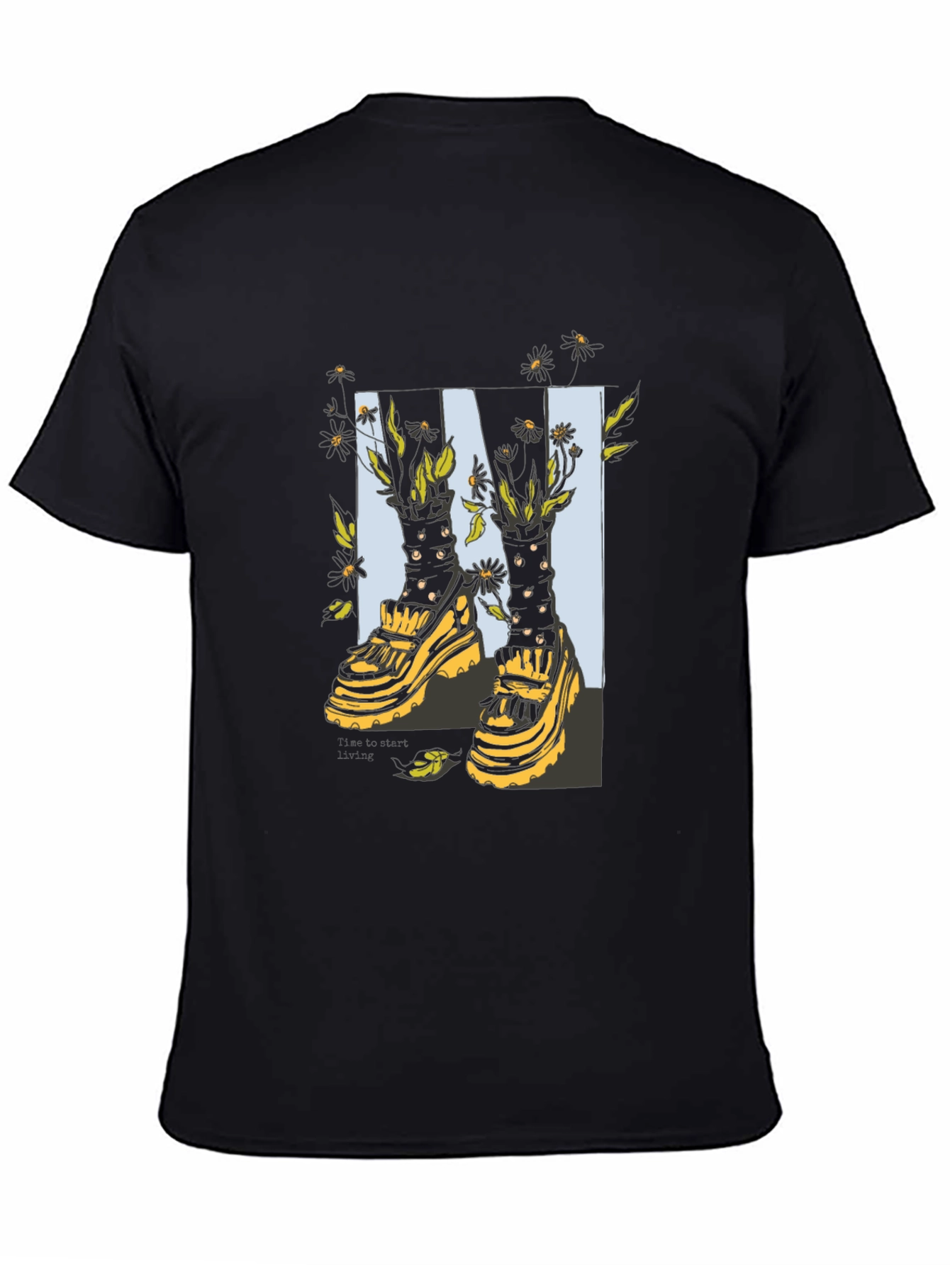 Trendy Floral Platform Sneakers Graphic T-Shirt