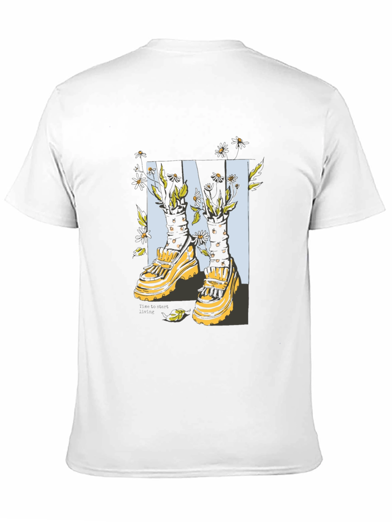 Trendy Floral Platform Sneakers Graphic T-Shirt