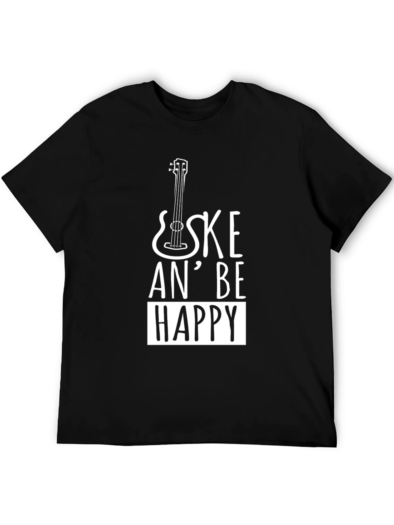 Ukulele Graphic Tee: Uke An Be Happy